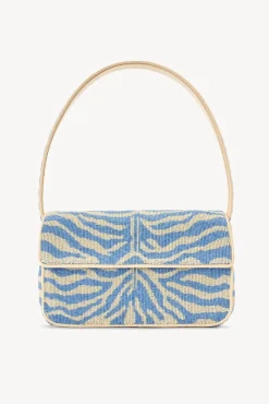 STAUD - TOMMY BEADED BAG LIGHT BLUE CREAM