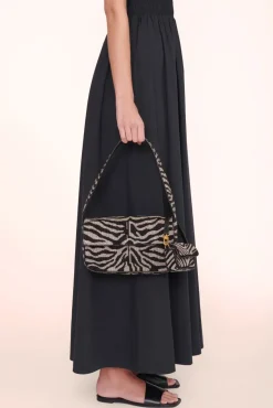 STAUD - TOMMY TINY BEADED BAG BLACK WHITE