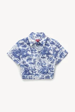 STAUD - TRANSIT TOP BLUE TOILE
