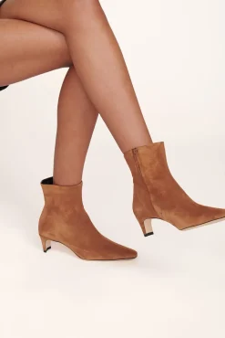 STAUD - WALLY ANKLE BOOT TAN SUEDE