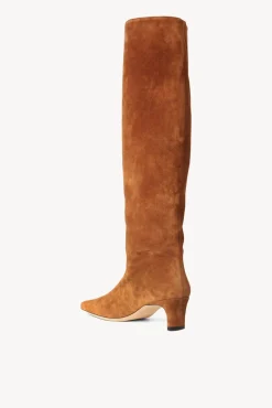 STAUD - WALLY BOOT TAN SUEDE