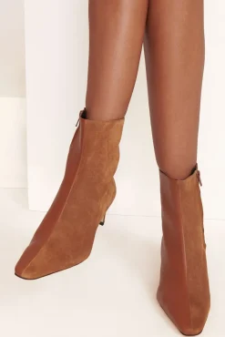 STAUD - WALLY SPLIT ANKLE BOOT TAN