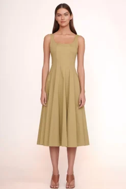 STAUD - WELLS DRESS KHAKI