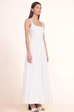 STAUD - WELLS MAXI DRESS WHITE