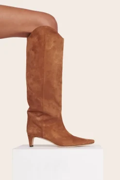 STAUD - WESTERN WALLY BOOT TAN SUEDE