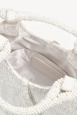 STAUD Bridal Accessories- ZOE BEADED BAG CREAM SWIRL