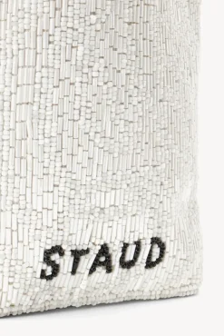 STAUD Bridal Accessories- ZOE BEADED BAG CREAM SWIRL