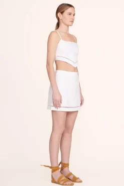 STAUD -TORI SKIRT - WHITE